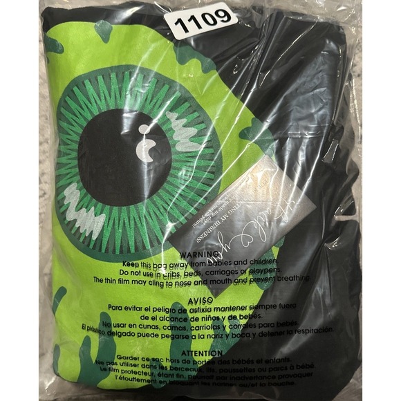 Mishka Keep Watch Hoodie Men's Medium Black Green Eye Graphic Streetwear MNWKA - Picture 13 of 13